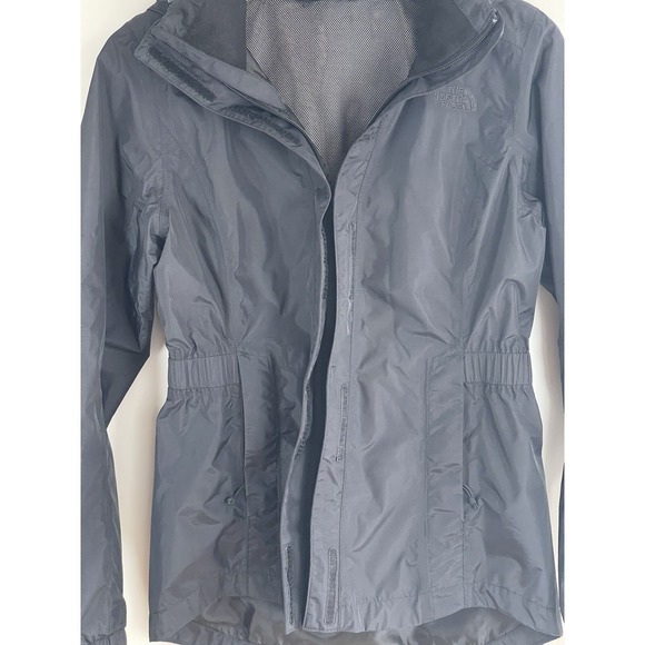 The North Face Womens Resolve ll Small Black Hooded Parka Elastic Waist Raincoat - Picture 2 of 10